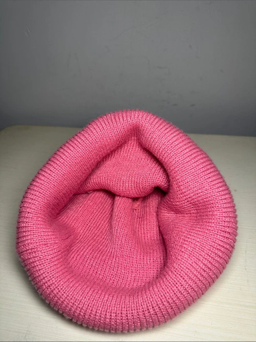 adidas oversized slouchy Pink Cuffed Knit Beanie with Trefoil Logo